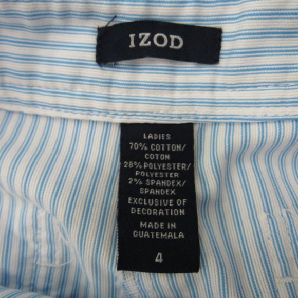 COPY - Izod Pants Sz 4 Striped Capri Cropped Cargo - Picture 14 of 15